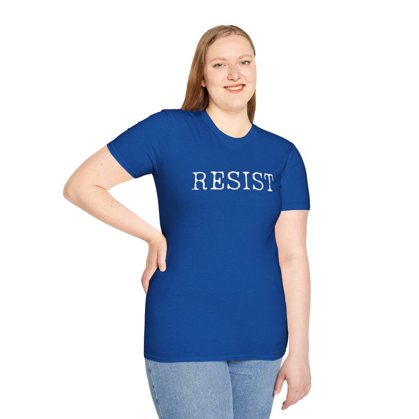 Resist Unisex Softstyle T-Shirt, Protest Shirt, Graphic Tee, Casual Wear, Activism Apparel, Gift for Change-Makers