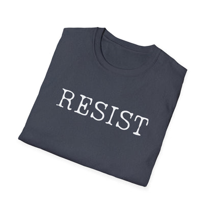 Resist Unisex Softstyle T-Shirt, Protest Shirt, Graphic Tee, Casual Wear, Activism Apparel, Gift for Change-Makers