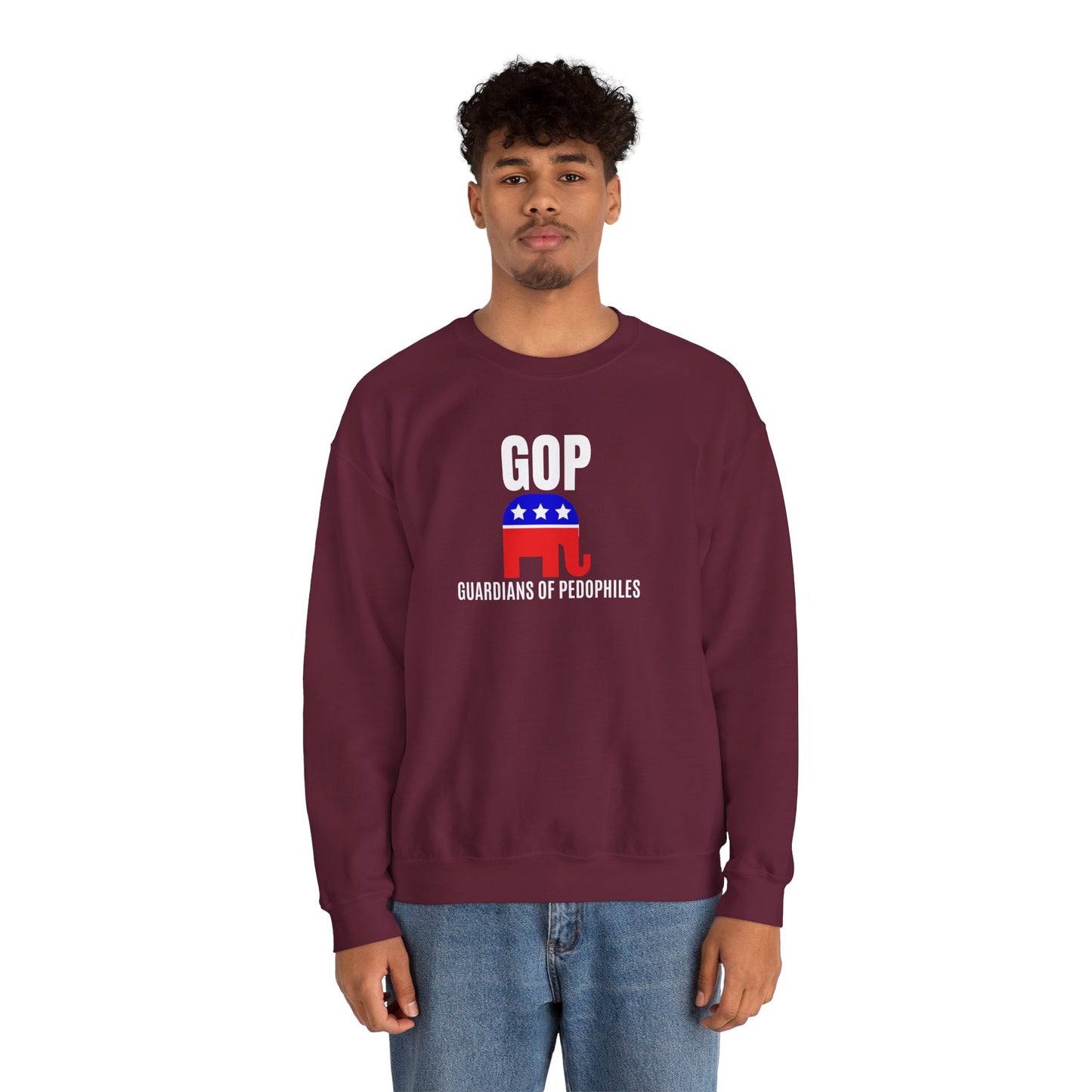 GOP Pedo Crewneck Sweatshirt - Protest Apparel, Funny Sweatshirt, Gift for Activists, Casual Wear, Unisex Clothing