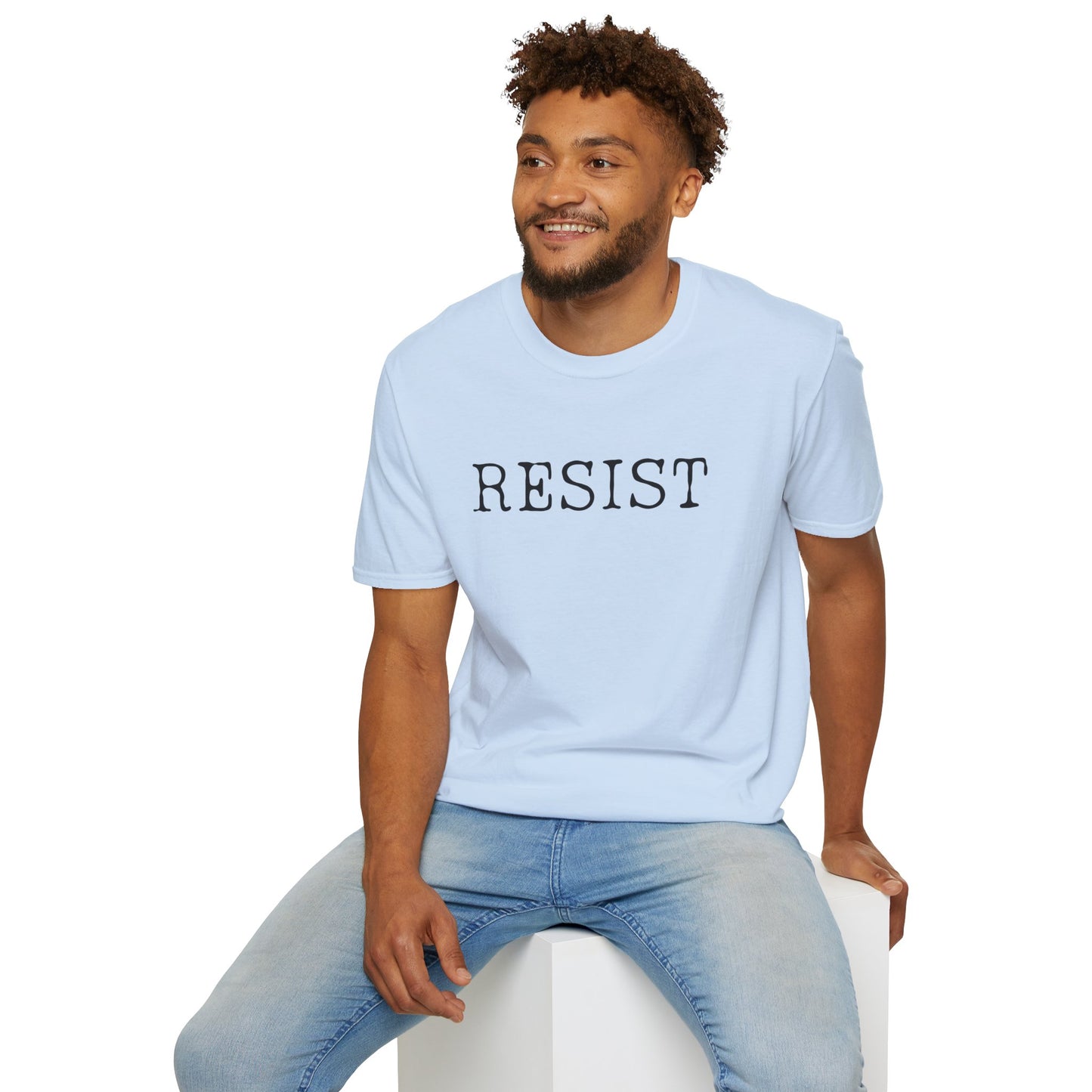 Resist Unisex Softstyle T-Shirt, Protest Shirt, Graphic Tee, Casual Wear, Activism Apparel, Gift for Change-Makers