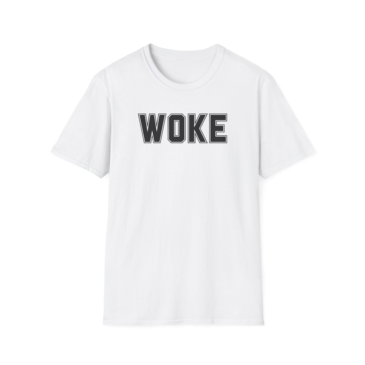 Woke Unisex Softstyle T-Shirt, Empowerment Tee, Statement Shirt, Gift for Activists, Casual Wear, Everyday Fashion
