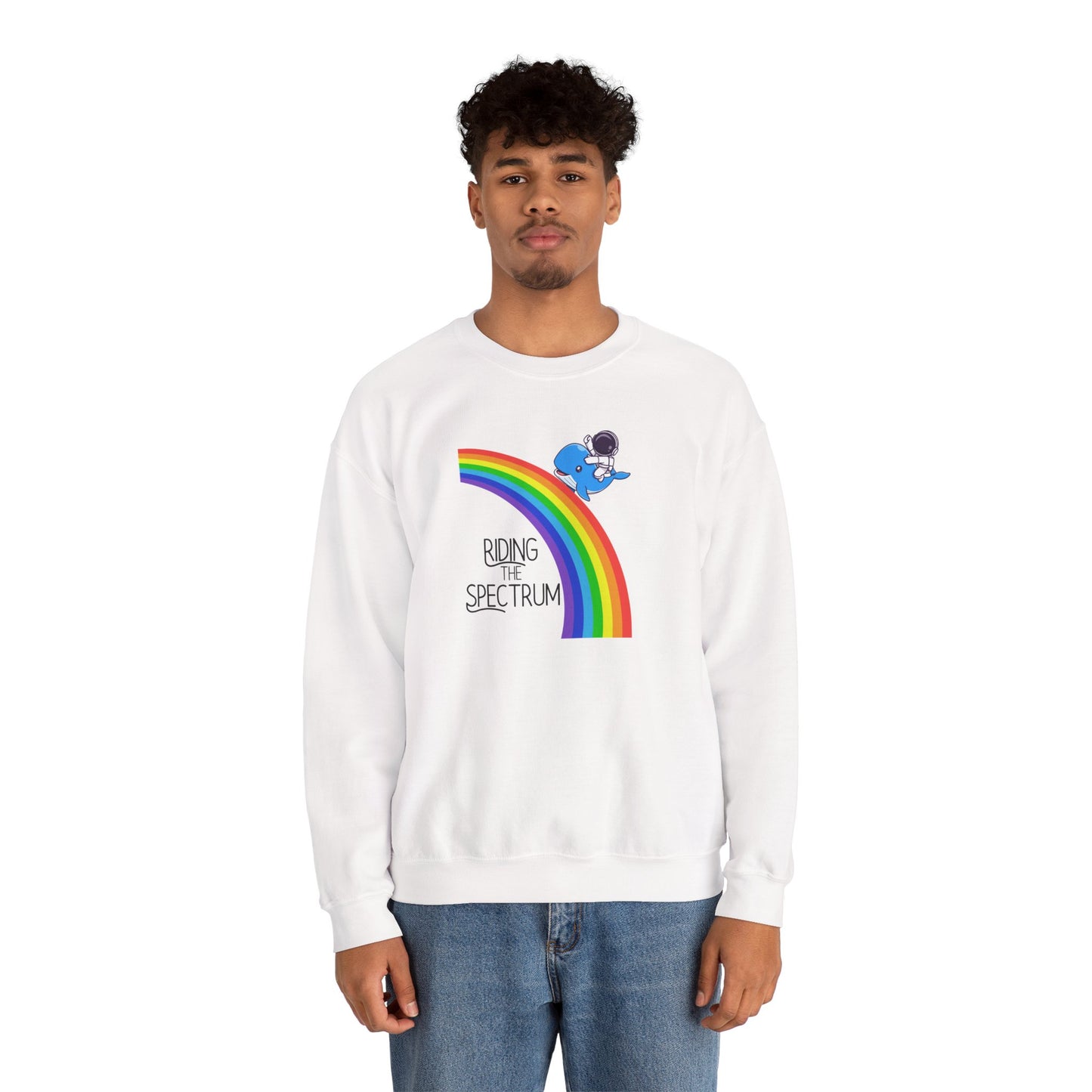Rainbow Spectrum Crewneck Sweatshirt - Unisex Cozy Top, Gift for Autism Awareness, LGBTQ+ Pride Sweatshirt, Comfortable Everyday Wear, [...]