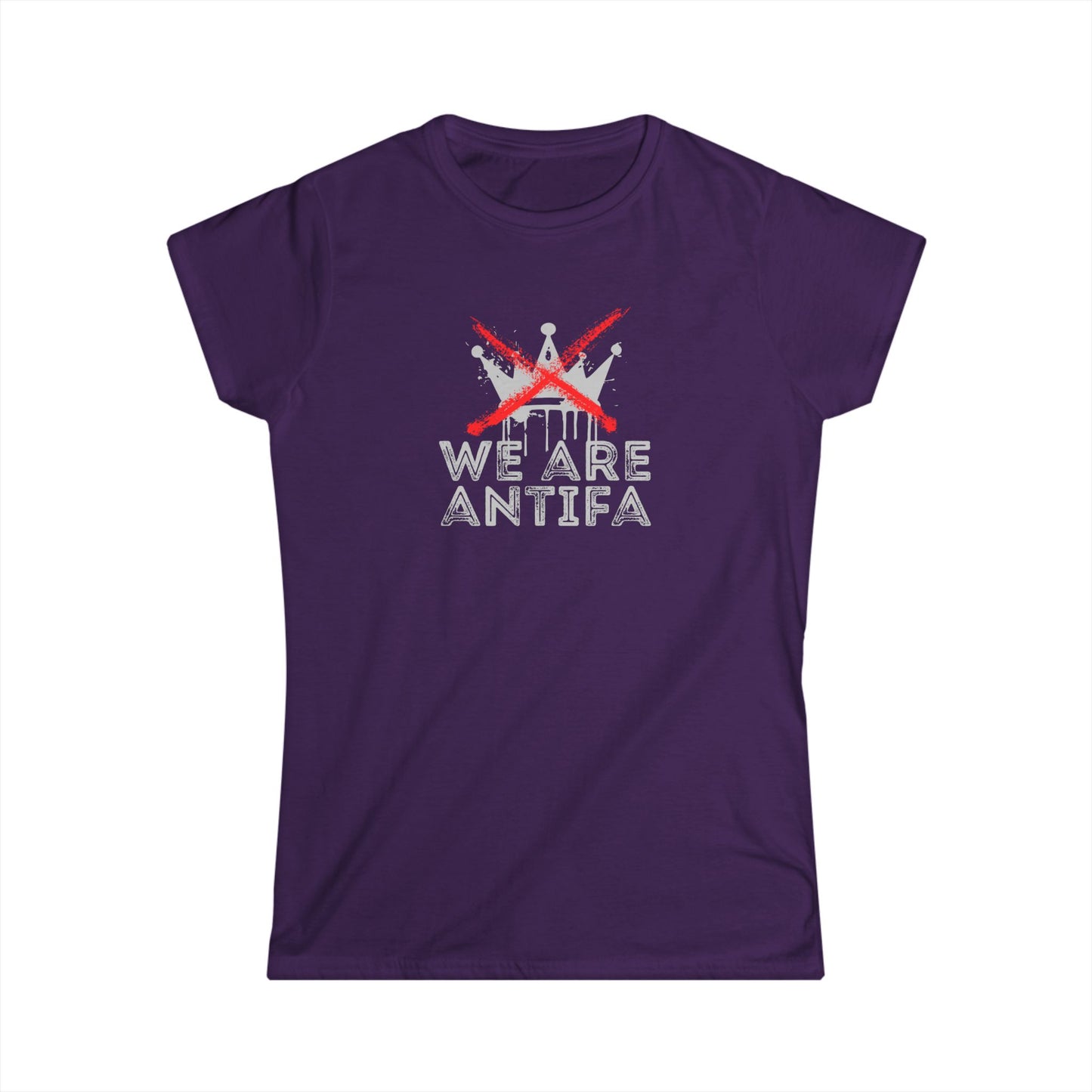 Antifa Crown Graphic Tee — "We Are Antifa" Women's T-Shirt
