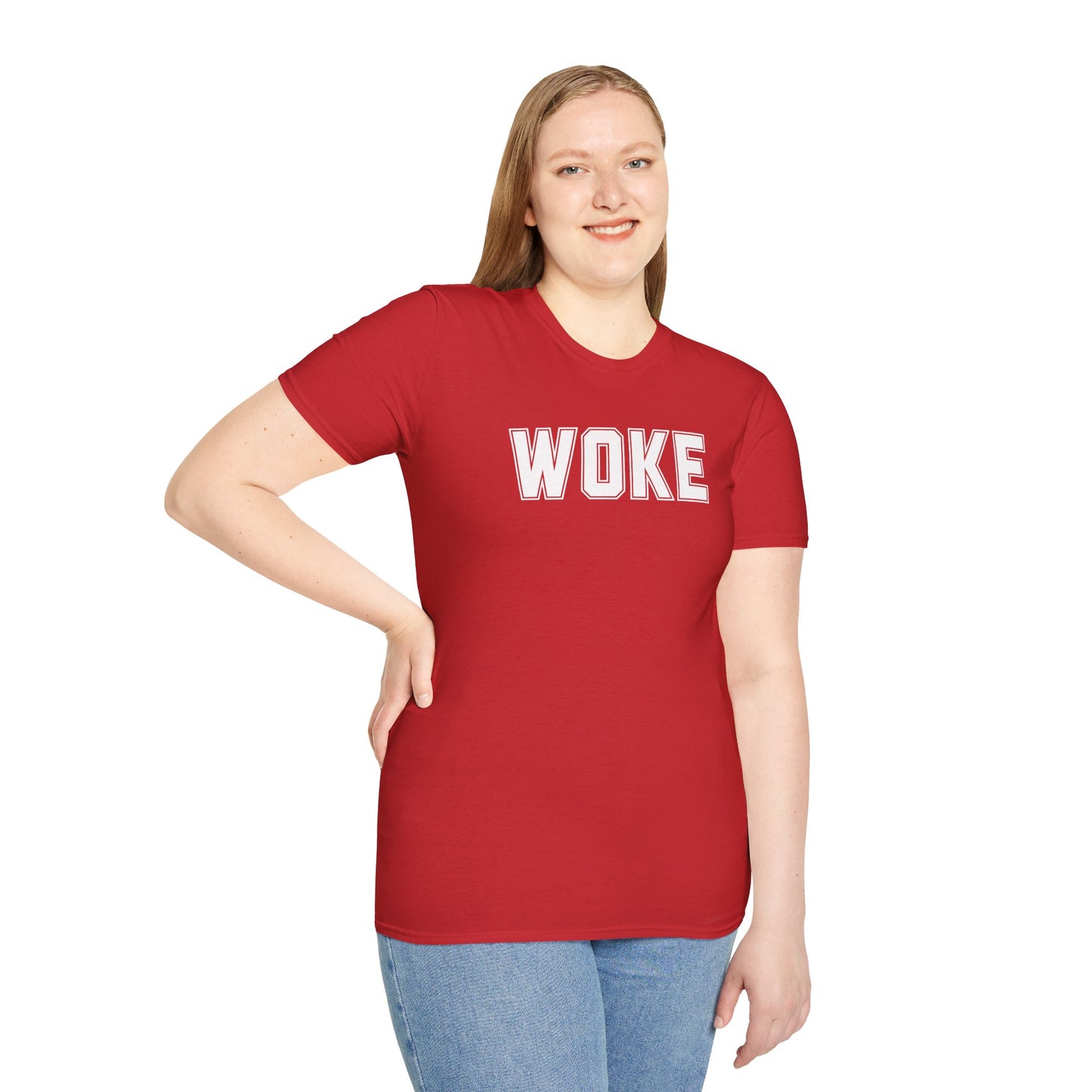 Woke Unisex Softstyle T-Shirt, Empowerment Tee, Statement Shirt, Gift for Activists, Casual Wear, Everyday Fashion