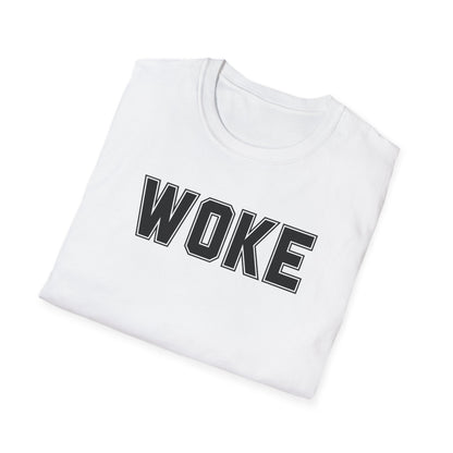 Woke Unisex Softstyle T-Shirt, Empowerment Tee, Statement Shirt, Gift for Activists, Casual Wear, Everyday Fashion