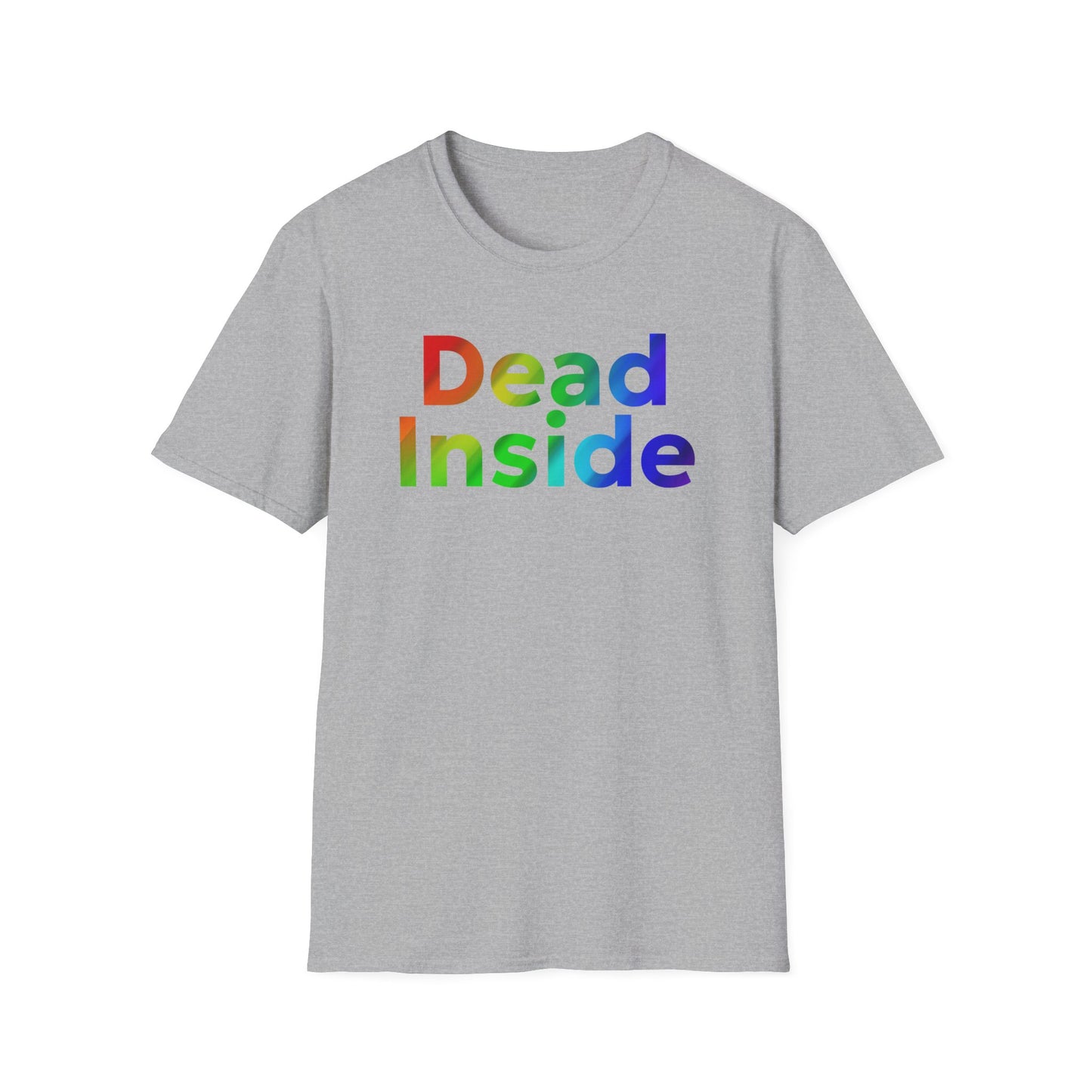 Colorful 'Dead Inside' Unisex Softstyle T-Shirt, Funny Graphic Tee, Casual Wear, Gift Idea, Everyday Comfort