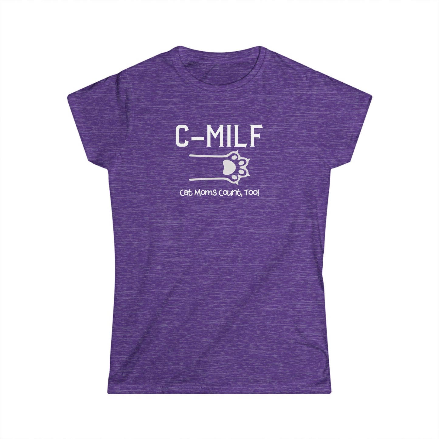 C-MILF Women's Softstyle Tee - Cute Casual Shirt for Moms, Mother's Day Gift, Fun Summer Outfit, Trendy Fashion Top, Pet Lover Gift