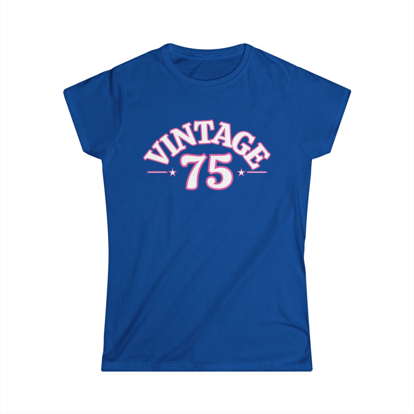 Vintage 75 Women's Tee - Retro Style Shirt, Casual Outfit, Gift for Her, Birthday, Nostalgic Apparel, Vintage Lover's Fashion
