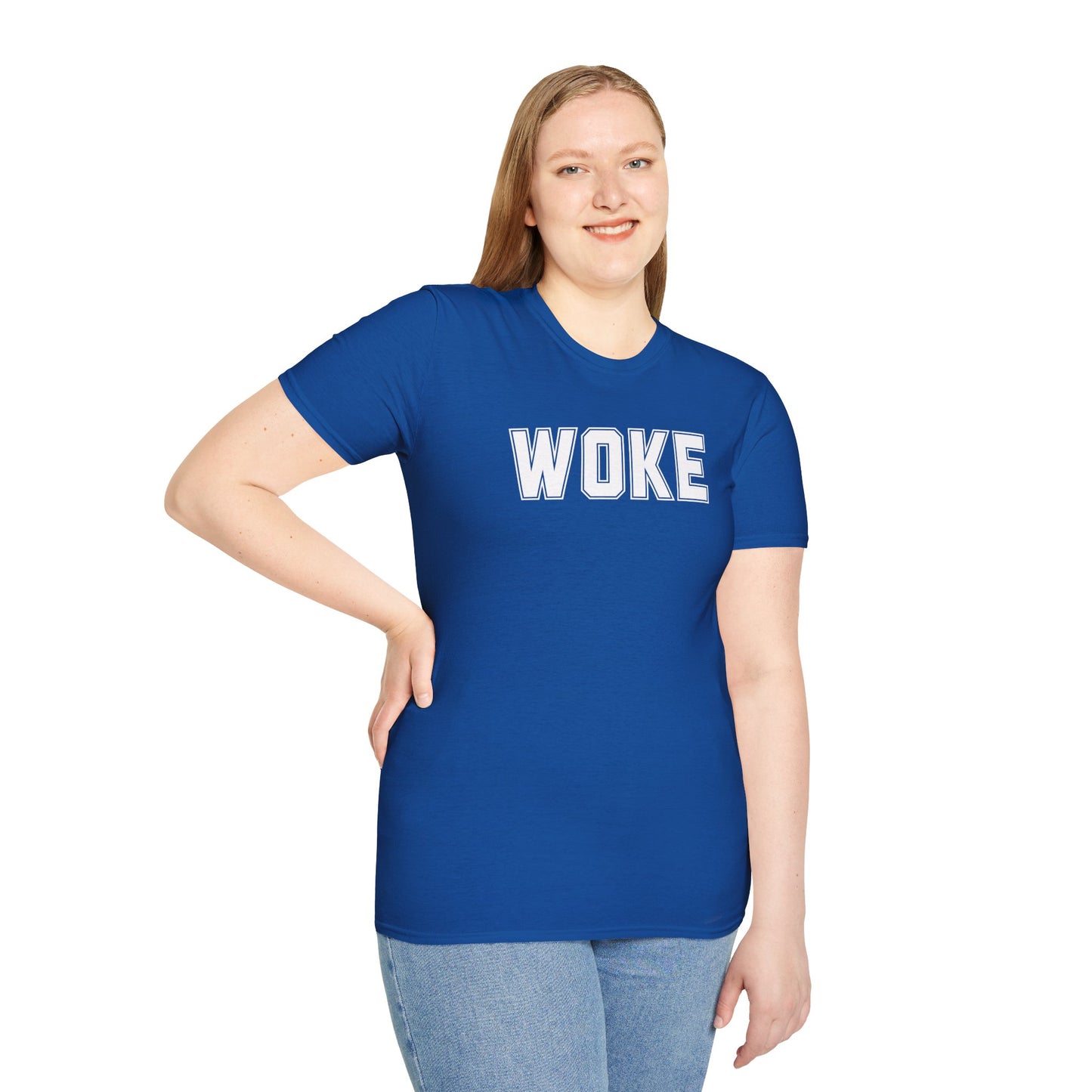 Woke Unisex Softstyle T-Shirt, Empowerment Tee, Statement Shirt, Gift for Activists, Casual Wear, Everyday Fashion