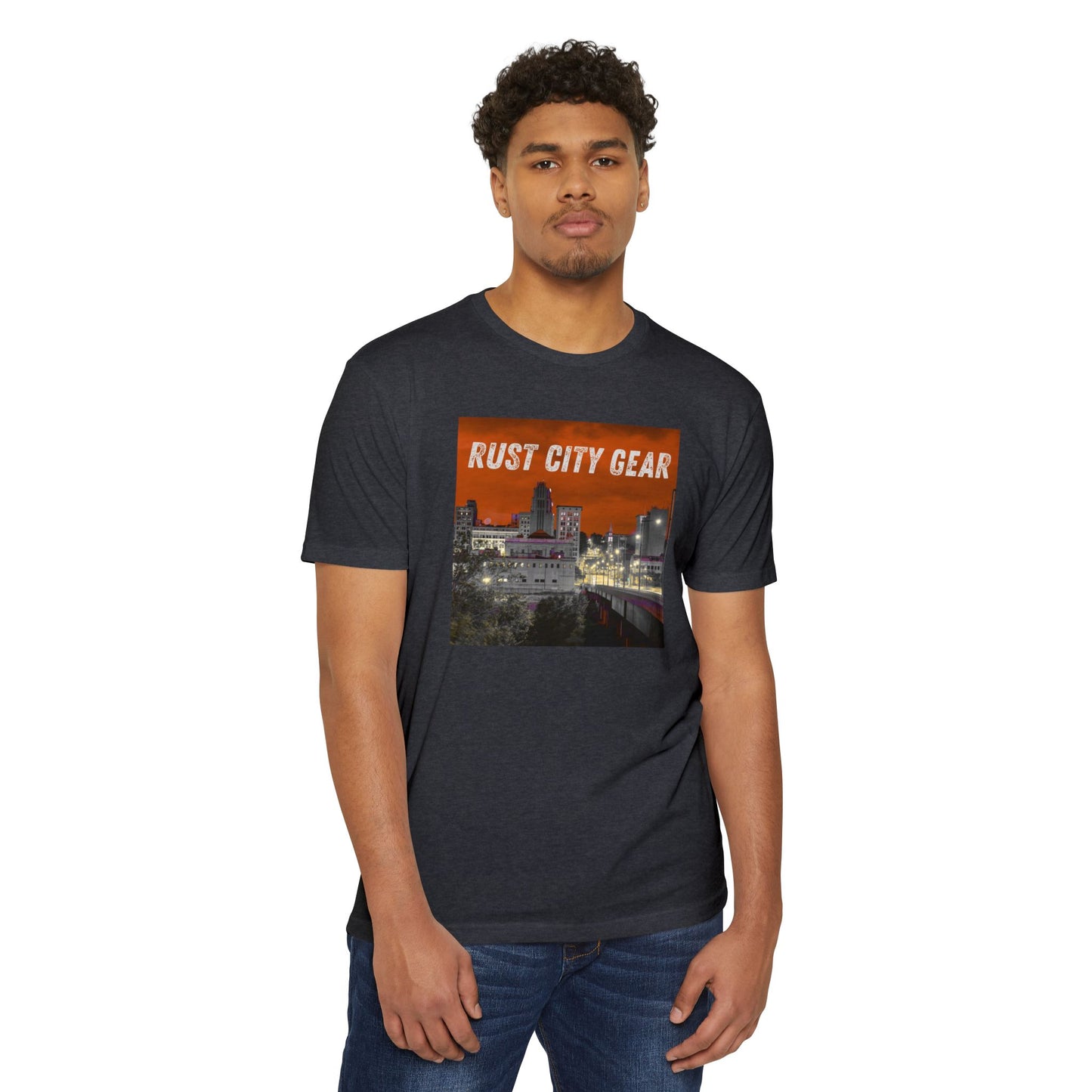 Rust City Gear T-Shirt, Unisex Graphic Tee, Urban Streetwear, City Love Shirt, Gift for Him/Her, Casual Everyday Wear