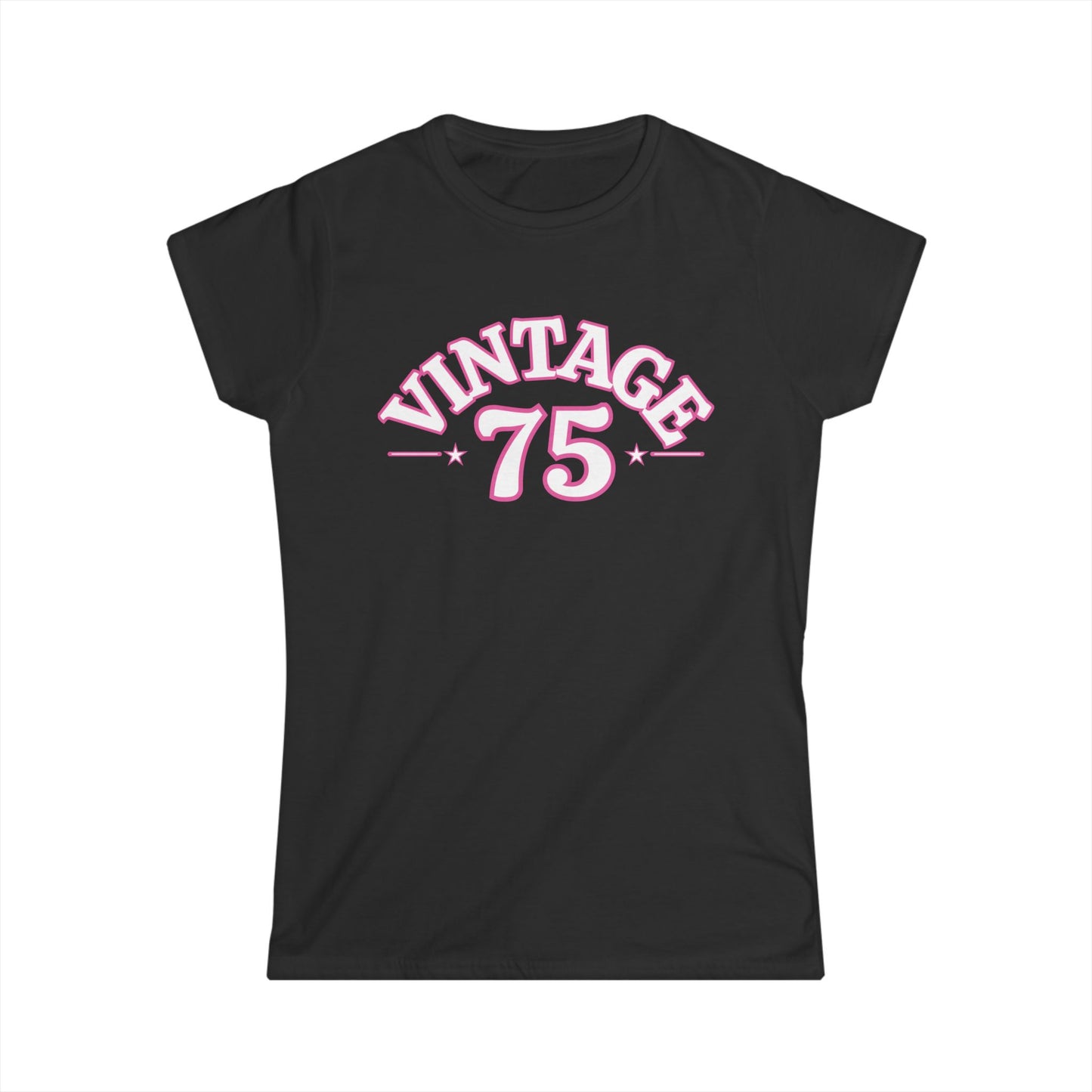 Vintage 75 Women's Tee - Retro Style Shirt, Casual Outfit, Gift for Her, Birthday, Nostalgic Apparel, Vintage Lover's Fashion