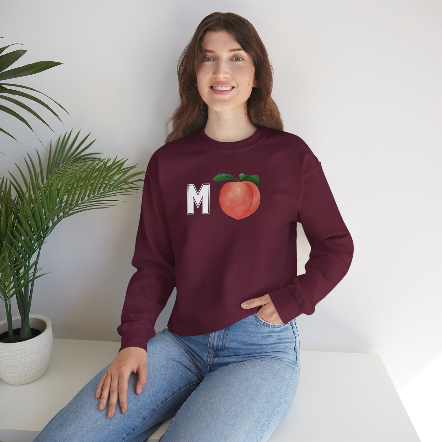 Impeach Unisex Crewneck Sweatshirt, Cozy Graphic Sweatshirt, Comfortable Layer, Gift for Peach Lovers, Casual Fall Apparel