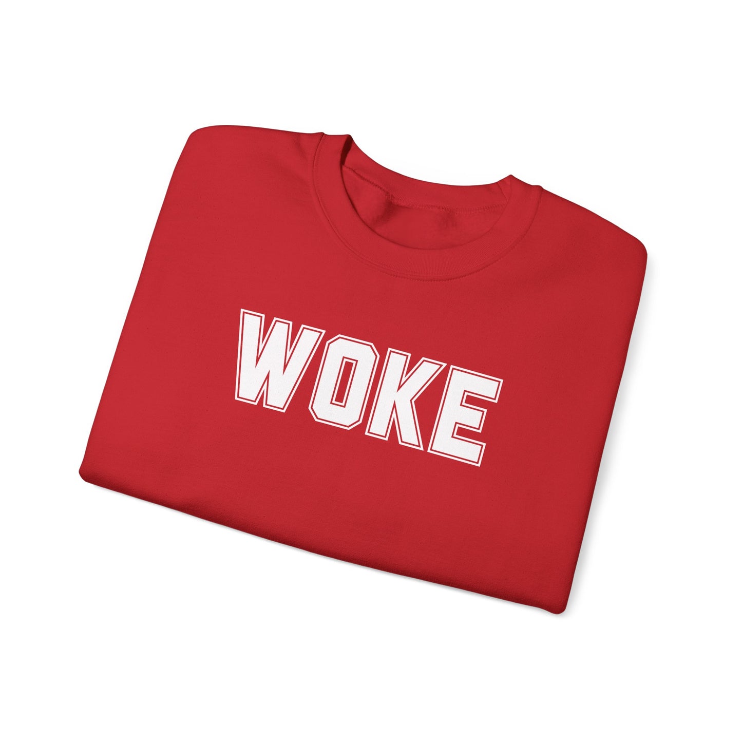 Woke Unisex Crewneck Sweatshirt | Cozy Casual Wear, Gift for Activists, Everyday Hoodie, Modern Statement Piece, Perfect for Fall