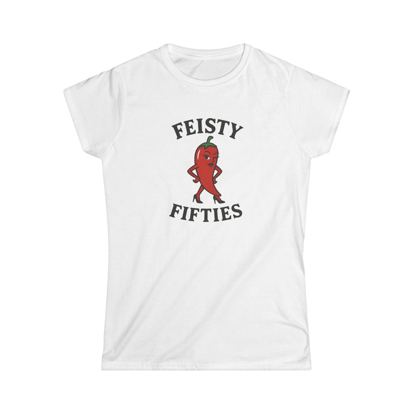 Feisty Fifties Women’s Tee, Fun Birthday Gift, Casual Everyday Wear, Sassy Quote Shirt, Women’s Graphic Tee, Birthday Celebration Outfit