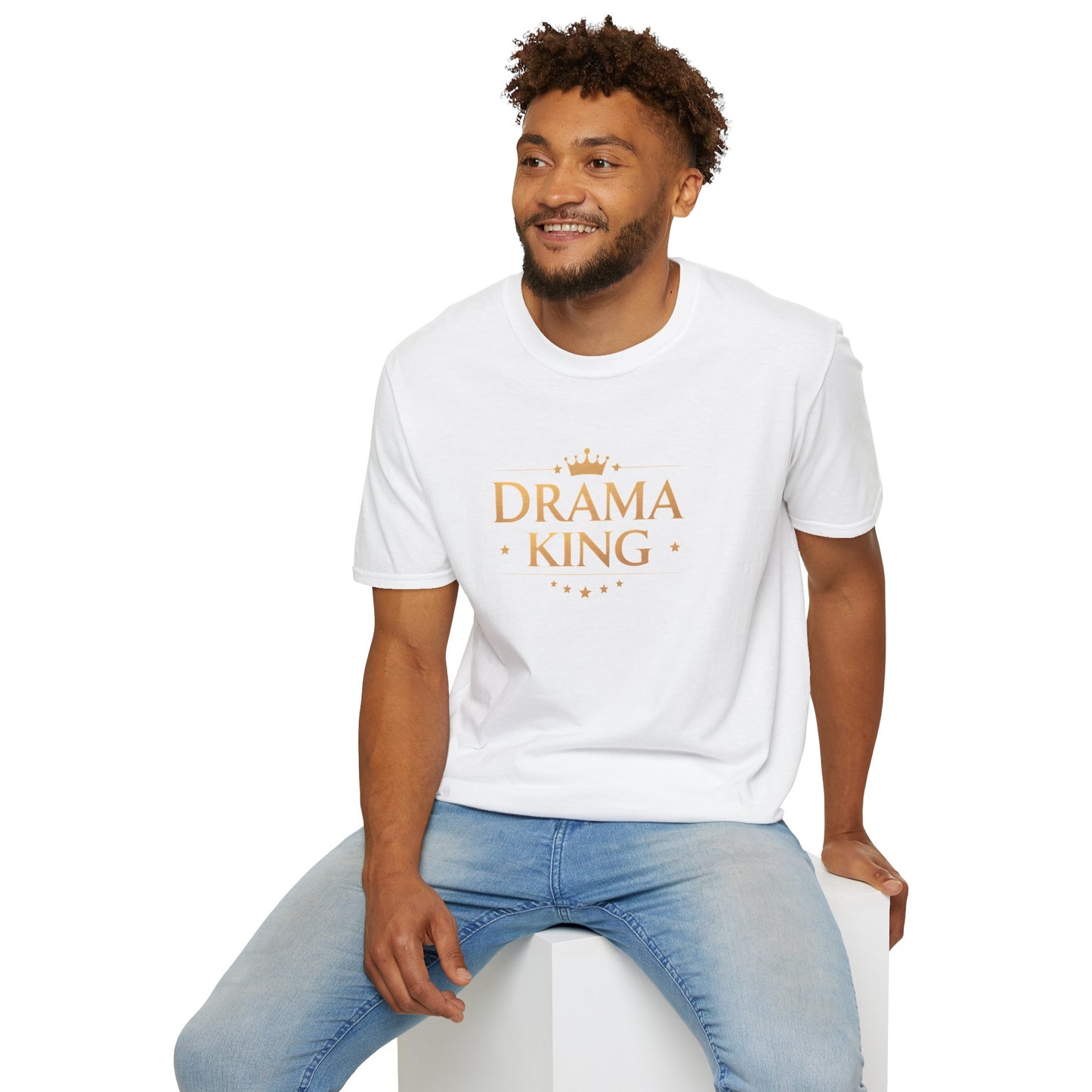 Drama King Unisex T-Shirt, Fun Gift for Theatrical Lovers, Perfect for Parties, Birthdays, Casual Wear