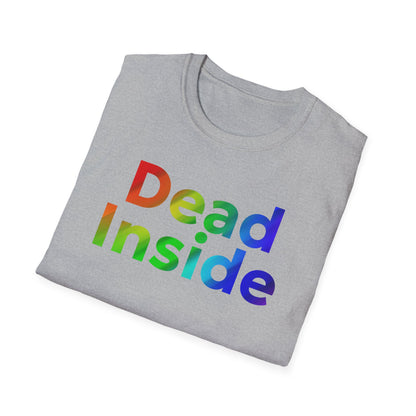 Colorful 'Dead Inside' Unisex Softstyle T-Shirt, Funny Graphic Tee, Casual Wear, Gift Idea, Everyday Comfort