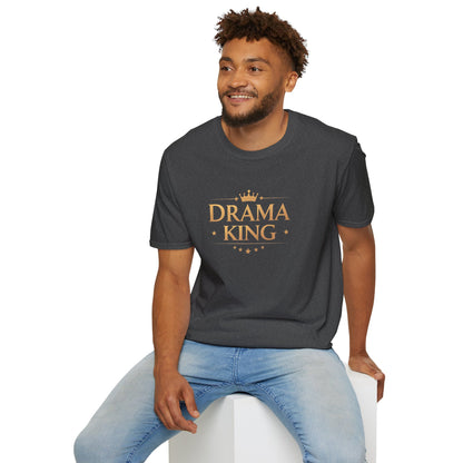 Drama King Unisex T-Shirt, Fun Gift for Theatrical Lovers, Perfect for Parties, Birthdays, Casual Wear