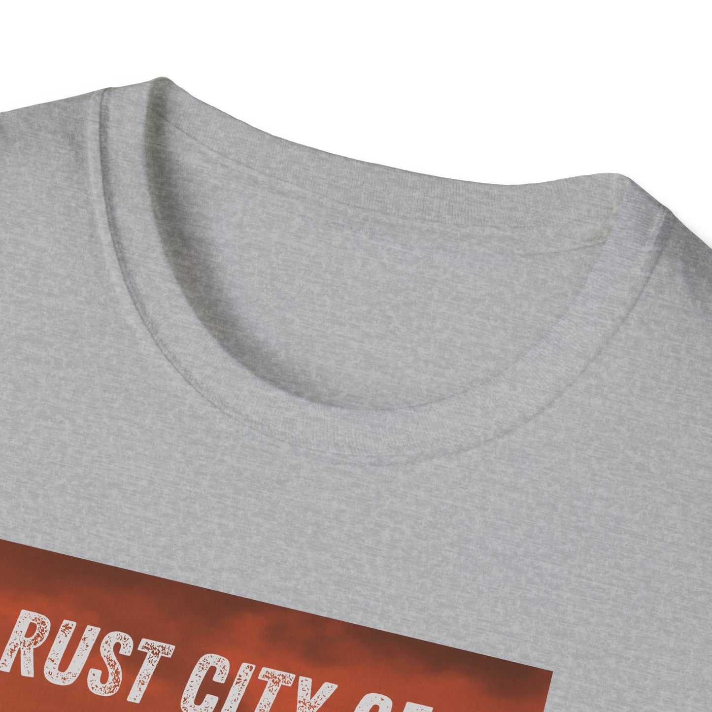 Rust City Gear Unisex Softstyle T-Shirt - Urban Fashion Tee, Casual Wear, Gift for City Lovers, Streetwear, Graphic Tee