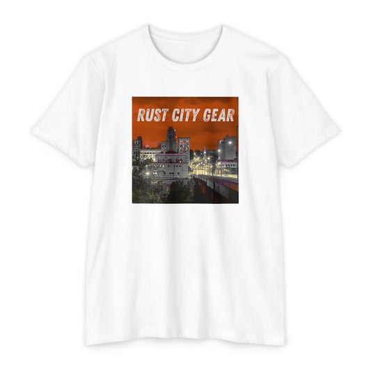 Rust City Gear T-Shirt, Unisex Graphic Tee, Urban Streetwear, City Love Shirt, Gift for Him/Her, Casual Everyday Wear