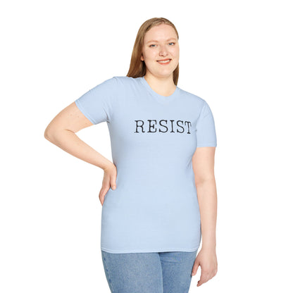 Resist Unisex Softstyle T-Shirt, Protest Shirt, Graphic Tee, Casual Wear, Activism Apparel, Gift for Change-Makers