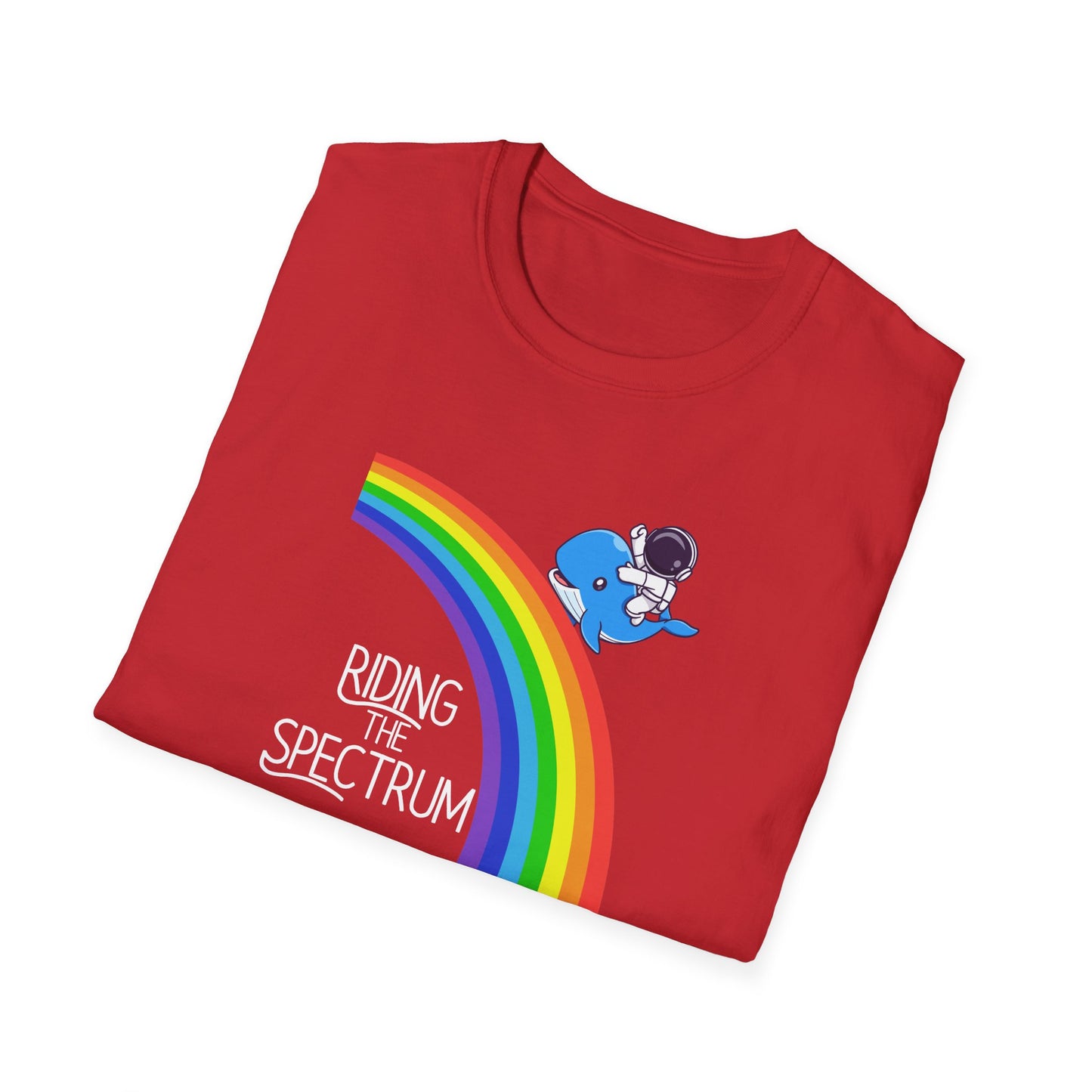 Riding the Spectrum T-Shirt - Joyful Unisex Tee for Celebrations, Gift for Friends, LGBTQ+ Pride, Positive Vibes, Casual Wear
