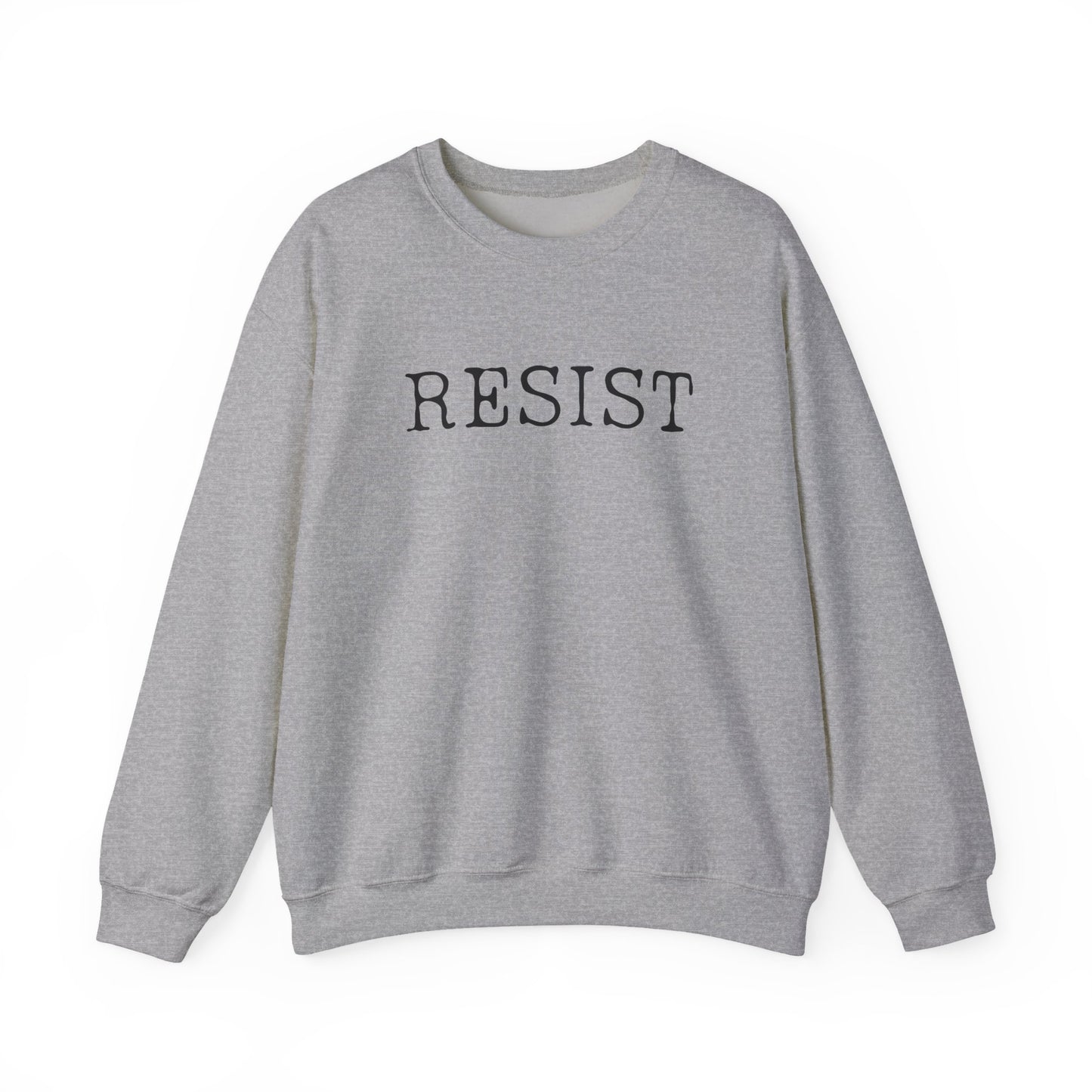 Resist Crewneck Sweatshirt, Comfortable Unisex Sweater, Everyday Wear, Activism Apparel, Gift for Protesters, Casual Style