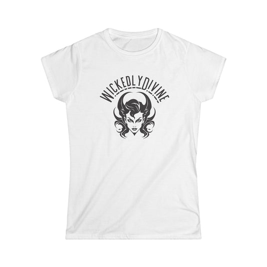 Wickedly Divine Women's Softstyle Tee - Empowering Casual T-Shirt, Gift for Fans, Halloween Apparel, Trendy Graphic Tee, Everyday Wear