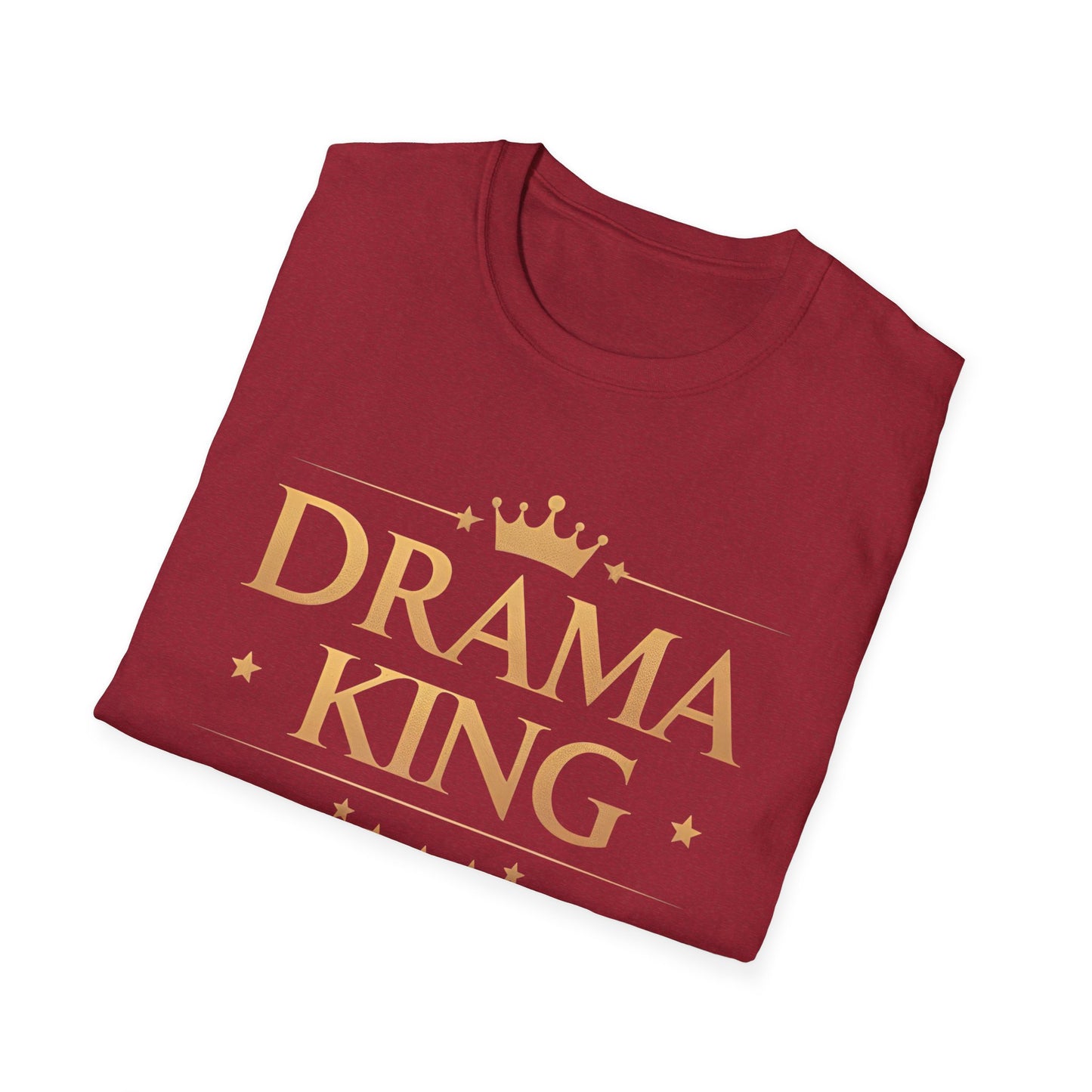 Drama King Unisex T-Shirt, Fun Gift for Theatrical Lovers, Perfect for Parties, Birthdays, Casual Wear